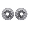 7002-39019 Drilled/Slotted Brake Rotors [Silver], Fits Select Mopar, Position: Rear - image 1