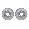 7002-39020 Drilled/Slotted Brake Rotors [Silver], Fits Select Mopar, Position: Rear - image 1