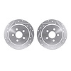 7002-39028 Drilled/Slotted Brake Rotors [Silver], 1995-2003 Mopar, Position: Rear - image 1