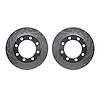 7002-40001 Drilled/Slotted Brake Rotors [Silver], 1977-1993 Multiple Makes/Models, Position: Front - image 1