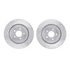 7002-40003 Drilled/Slotted Brake Rotors [Silver], 2008-2014 Mopar, Position: Front - image 1