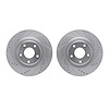 7002-40005 Drilled/Slotted Brake Rotors [Silver], 1998-2004 Mopar, Position: Front - image 1