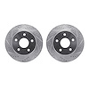 7002-40006 Drilled/Slotted Brake Rotors [Silver], 2002-2018 Mopar, Position: Front - image 1
