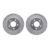 7002-40008 Drilled/Slotted Brake Rotors [Silver], 1998-2000 Mopar, Position: Front - image 1