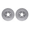 7002-40010 Drilled/Slotted Brake Rotors [Silver], 1984-1995 Mopar, Position: Front - image 1