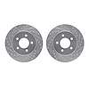 7002-40012 Drilled/Slotted Brake Rotors [Silver], 1991-2002 Mopar, Position: Front - image 1