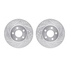 7002-40013 Drilled/Slotted Brake Rotors [Silver], 2000-2005 Mopar, Position: Front - image 1