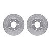7002-40017 Drilled/Slotted Brake Rotors [Silver], 1991-1996 Mopar, Position: Front - image 1