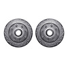 7002-40026 Drilled/Slotted Brake Rotors [Silver], 1998-2003 Mopar, Position: Front - image 1