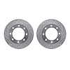7002-40028 Drilled/Slotted Brake Rotors [Silver], 1973-1993 Mopar, Position: Front - image 1