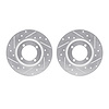 7002-40034 Drilled/Slotted Brake Rotors [Silver], 1978-1983 Mopar, Position: Front - image 1