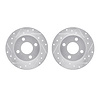 7002-40035 Drilled/Slotted Brake Rotors [Silver], 1978-1990 Mopar, Position: Front - image 1