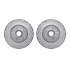 7002-40039 Drilled/Slotted Brake Rotors [Silver], 1987-1990 Mopar, Position: Front - image 1