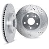 7002-40039 Drilled/Slotted Brake Rotors [Silver], 1987-1990 Mopar, Position: Front - image 2