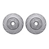 7002-40040 Drilled/Slotted Brake Rotors [Silver], 1991-1996 Mopar, Position: Front - image 1