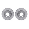 7002-40042 Drilled/Slotted Brake Rotors [Silver], 1997-2002 Mopar, Position: Front - image 1