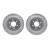 7002-40043 Drilled/Slotted Brake Rotors [Silver], 2003-2004 Mopar, Position: Front - image 1