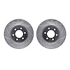 7002-40048 Drilled/Slotted Brake Rotors [Silver], 2003-2003 Mopar, Position: Front - image 1