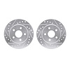 7002-40051 Drilled/Slotted Brake Rotors [Silver], 1991-1992 Mopar, Position: Front - image 1