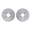 7002-40053 Drilled/Slotted Brake Rotors [Silver], 1995-1996 Mopar, Position: Front - image 1