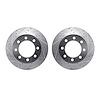 7002-40061 Drilled/Slotted Brake Rotors [Silver], 2003-2008 Mopar, Position: Front - image 1