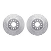 7002-40062 Drilled/Slotted Brake Rotors [Silver], Fits Select Mopar, Position: Front - image 1