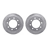 7002-40065 Drilled/Slotted Brake Rotors [Silver], 2000-2002 Mopar, Position: Front - image 1