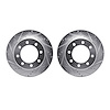 7002-40066 Drilled/Slotted Brake Rotors [Silver], Fits Select Mopar, Position: Front - image 1