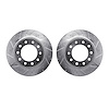 7002-40068 Drilled/Slotted Brake Rotors [Silver], 2008-2021 Multiple Makes/Models, Position: Front - image 1