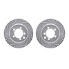 7002-40069 Drilled/Slotted Brake Rotors [Silver], 1974-1981 Mopar, Position: Front - image 1
