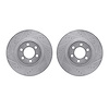 7002-40075 Drilled/Slotted Brake Rotors [Silver], 1992-2002 Mopar, Position: Front - image 1