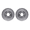 7002-40084 Drilled/Slotted Brake Rotors [Silver], 2008-2016 Multiple Makes/Models, Position: Rear - image 1