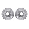 7002-40085 Drilled/Slotted Brake Rotors [Silver], 2012-2020 Multiple Makes/Models, Position: Rear - image 1