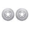7002-40094 Drilled/Slotted Brake Rotors [Silver], 2004-2006 Mopar, Position: Rear - image 1