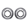 7002-40101 Drilled/Slotted Brake Rotors [Silver], 2005-2021 Multiple Makes/Models, Position: Rear, Front - image 1