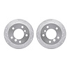 7002-40102 Drilled/Slotted Brake Rotors [Silver], 2002-2018 Multiple Makes/Models, Position: Rear - image 1
