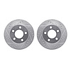 7002-42000 Drilled/Slotted Brake Rotors [Silver], 1980-1989 Multiple Makes/Models, Position: Front - image 1