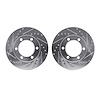 7002-42002 Drilled/Slotted Brake Rotors [Silver], 1971-1991 Multiple Makes/Models, Position: Front - image 1