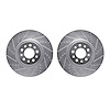 7002-42003 Drilled/Slotted Brake Rotors [Silver], Fits Select Mopar, Position: Front