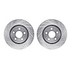 7002-42004 Drilled/Slotted Brake Rotors [Silver], Fits Select Mopar, Position: Front - image 1