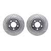 7002-42007 Drilled/Slotted Brake Rotors [Silver], 2007-2012 Mopar, Position: Front - image 1