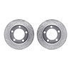 7002-42009 Drilled/Slotted Brake Rotors [Silver], 1974-1980 Multiple Makes/Models, Position: Front - image 1