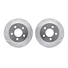 7002-42012 Drilled/Slotted Brake Rotors [Silver], 1999-2006 Mopar, Position: Front - image 1
