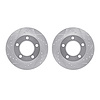 7002-42013 Drilled/Slotted Brake Rotors [Silver], 1976-1986 Mopar, Position: Front - image 1