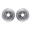 7002-42014 Drilled/Slotted Brake Rotors [Silver], 2005-2010 Mopar, Position: Front - image 1