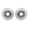 7002-42016 Drilled/Slotted Brake Rotors [Silver], 1999-2004 Mopar, Position: Front - image 1