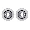 7002-42017 Drilled/Slotted Brake Rotors [Silver], 2006-2010 Mopar, Position: Front - image 1