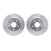 7002-42018 Drilled/Slotted Brake Rotors [Silver], 2008-2012 Mopar, Position: Front - image 1