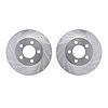 7002-42019 Drilled/Slotted Brake Rotors [Silver], 2002-2007 Mopar, Position: Front - image 1