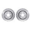7002-42020 Drilled/Slotted Brake Rotors [Silver], 2011-2012 Mopar, Position: Front - image 1